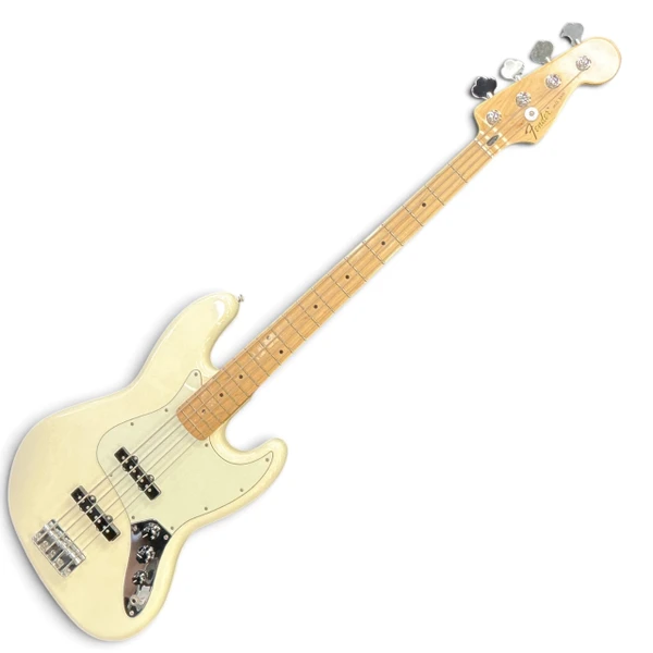 Used Fender STANDARD JAZZ BASS MIM J Type Bass Guitar White 4-String Used Fender STANDARD JAZZ BASS MIM J Type Bass Guitar White 4-String