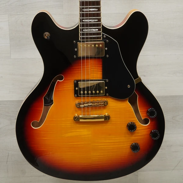 Used Ibanez ASV93-TDL 5B-01 Semi-Hollow Electric Guitar Sunburst 6