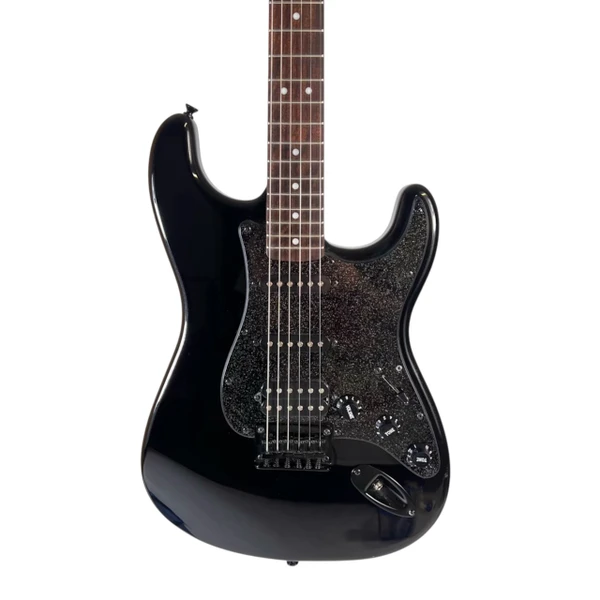 Used Squier 2006 BULLET STRAT S Type Electric Guitar Black 6-String