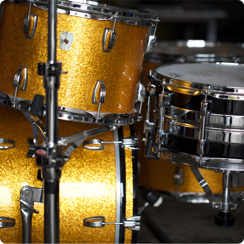 Sparkly Gold Drum Set