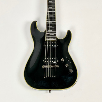 Used Schecter C-7 BLACKJACK Electric Guitar Black 7-String