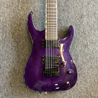 Used LTD SH-7ET Modern Metal Electric Guitar Purple 6-String