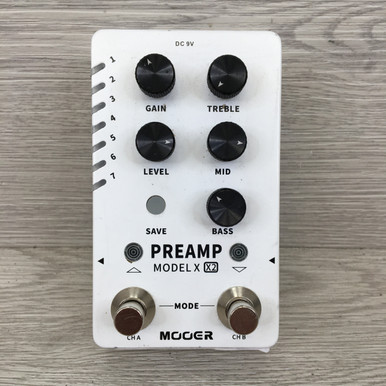 MOOER MODEL X2 プリアンプエフェクター Mooer PREAMP MODEL X2 / CAB X2｜小さな筐体にフットスイッチを2つ
