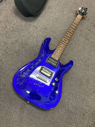 Used Schecter OMEN 6 DIAMOND Electric Guitar Blue 6-String