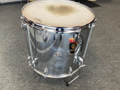 Used Slingerland 18X16 CHROME OVER WOOD Vintage Floor Tom