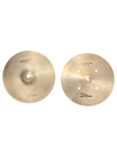 Used Zildjian A QUICK BEAT 13IN HI HATS Hi Hat Cymbals 13