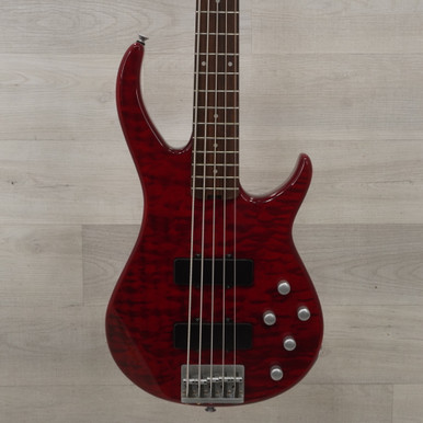 Used Peavey FURY V Bass Guitar Red 5-String