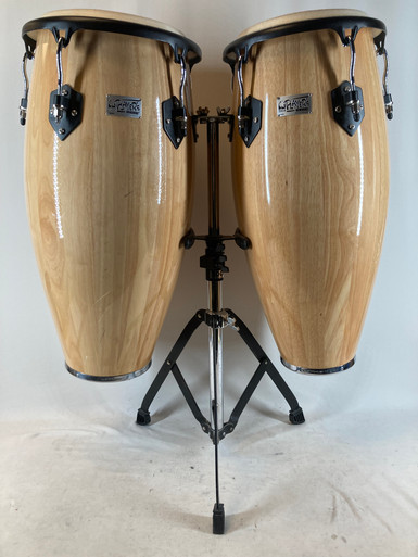Toca Player's Series ボンゴ Player's Series Wood Conga Set with Double Stand - Natural
