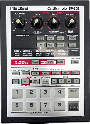 Used BOSS SP-303 DR SAMPLE Sampler
