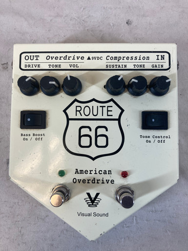 Used Visual Sound ROUTE 66 AMERICAN OVERDRIVE Multi-FX Pedal