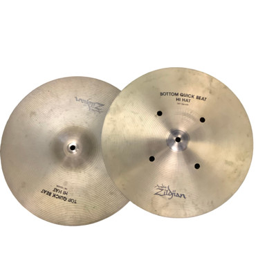 Used Zildjian 14 QUICK BEAT HI HATS Cymbal 14