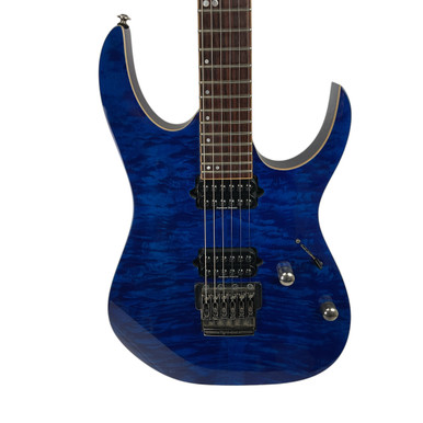 Used Ibanez RG921QM Super S Electric Guitar Blue 6-String