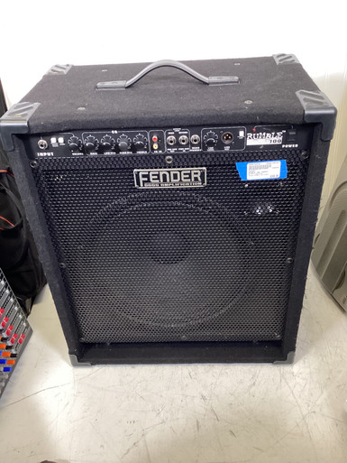 Used Fender RUMBLE 100 CARPET 1 x 15 Bass Guitar Cabinet 1 x 15