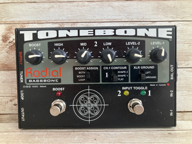 Used Radial Engineering TONEBONE BASSBONE Bass Pre-Amp Pedal