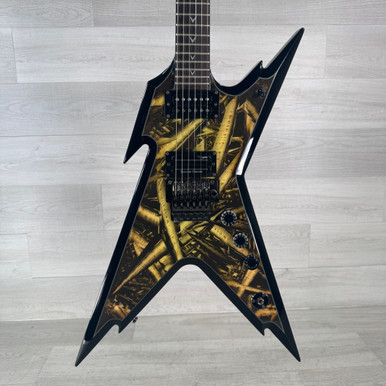 Used Dean Dimebag Razorback DB Floyd Electric Guitar - Bone
