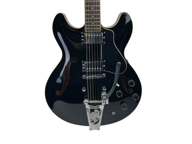 Used Yamaha SA-800 Semi-Hollow Electric Guitar Black 6-String
