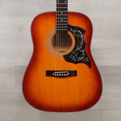 Used Harmony 01010 Laminate Top Acoustic Guitar Cherry Sunburst