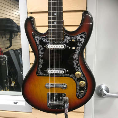 Used Norma EG408-2T Vintage Offset Dbl Cutaway Guitar Sunburst 6