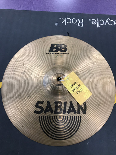 Used Sabian B8 BOTTOM Hi Hat Cymbals 14
