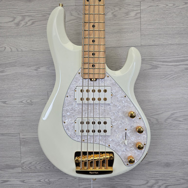 Used Musicman STINGRAY 5 SPECIAL HH Bass Guitar White 5-String