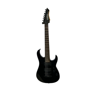 Used Washburn WG-587 Double Cut Electric Guitar Black 7-String