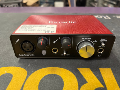 Used Focusrite SCARLETT SOLO 2ND GEN Computer Interface 2 A/D