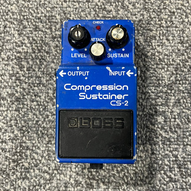 Used 1986 BOSS CS-2 COMPRESSION SUSTAINER Guitar Pedal