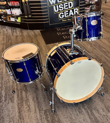 Used Premier SIGNIA 3 PC SET -SHELLS- Vintage Drum Shell Kit Purple