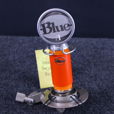 Used Blue SPARK ORANGE MIC W/SHOCKMOUNT Condenser Microphone