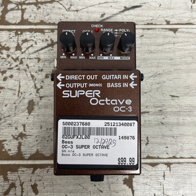 Used Boss OC-3 SUPER OCTAVE Octave Pedal