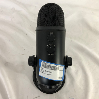 Used Blue YETI BLACKOUT USB Microphone