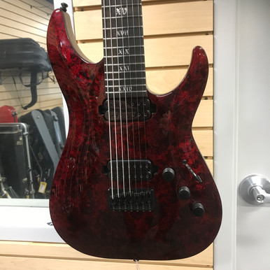 Used Schecter C-7 APOCALYPSE Super S Electric Guitar Red 6-String