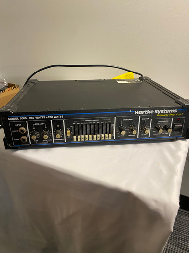 Used Hartke MODEL 5000 250 WATT BASS HEAD Rackmount Bass Amplifier