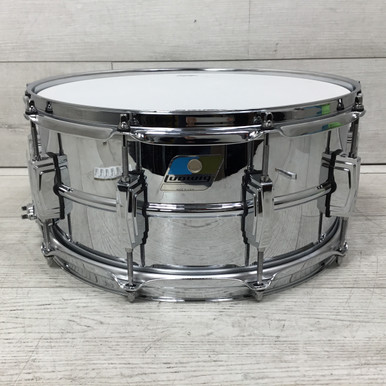 Used Ludwig LM402 SUPRAPHONIC 6.5X14 KEYSTONE Metal Snare Drum 14
