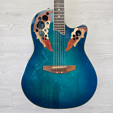 Used Ovation CS257 Celebrity Laminate Top Acoustic Guitar Blue Used Ovation CS257 Celebrity Laminate Top Acoustic Guitar Blue