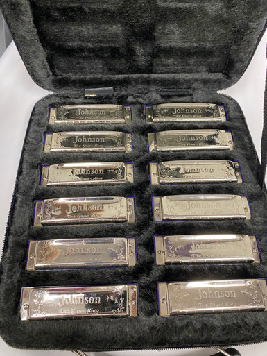 Used BLUES KING JOHNSON 12-HARMONICA SET Other Woodwind Instrument