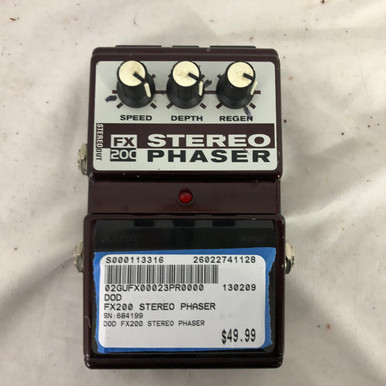 Used DOD FX200 STEREO PHASER Phaser Pedal