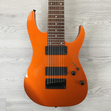 Used Ibanez RG80E 8-STRING Modern Metal Electric Guitar Orange 8