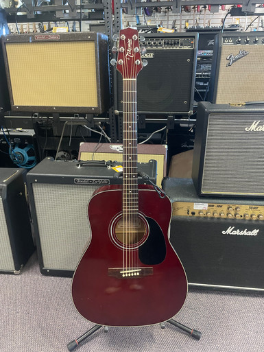 Used Takamine G240-RS Laminate Top Acoustic Guitar Red