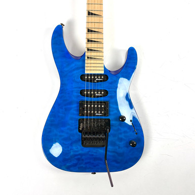 Used Jackson JS34Q Dinky DKA-M QM Electric Guitar Trans Blue 6-String