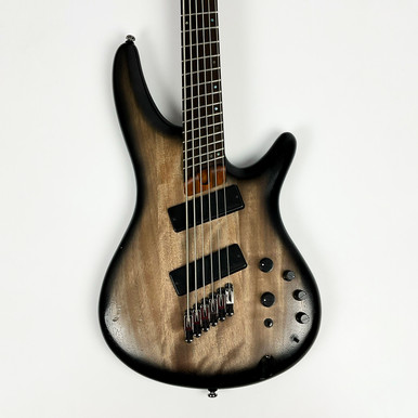 Used Ibanez SRC6MS 1P-02 Multi-Scale Bass Guitar Black Stained