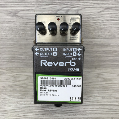 Used Boss RV-6 Reverb Pedal