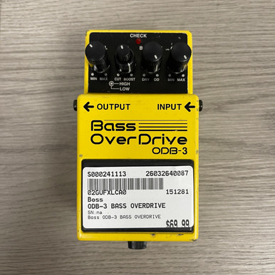 Used Boss ODB-3 BASS OVERDRIVE Overdrive Pedal