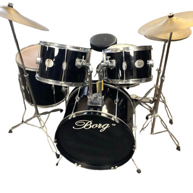 Used Borg MD 760 DRUM KIT W/HDW/CYMBALS Drum Kit Black 22