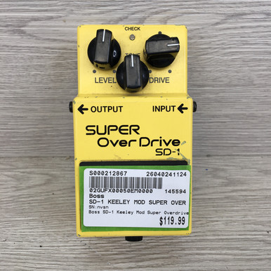 Used Boss SD-1 KEELEY MOD SUPER OVERDRIVE Overdrive Pedal