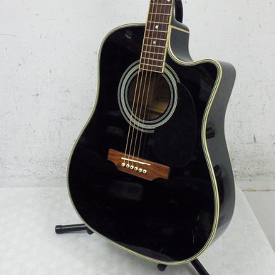 Used CARLOS ROBELLI CRG 108 Solid Top Acoustic Guitar Black
