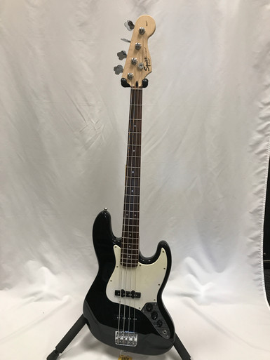 Used Squier AFFINITY JAZZ BASS J Type Bass Guitar Black 4-String