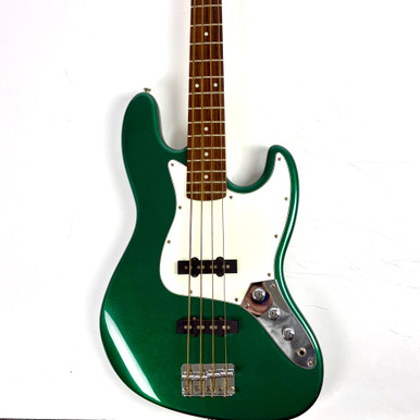 Used Squier Jazz Bass Guitar Sherwood Green 4-String