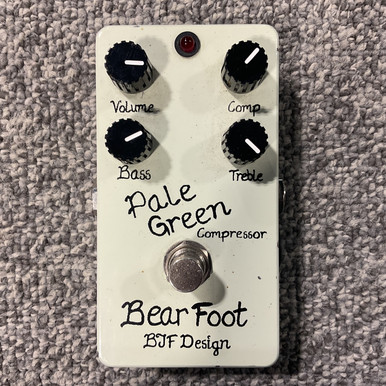 Used BEARFOOT BJF PALE GREEN COMPRESSOR Guitar Pedal