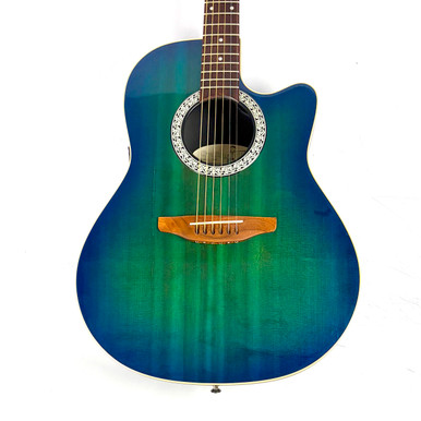 Used Ovation 1861 Balladeer Acoustic Guitar Blue
